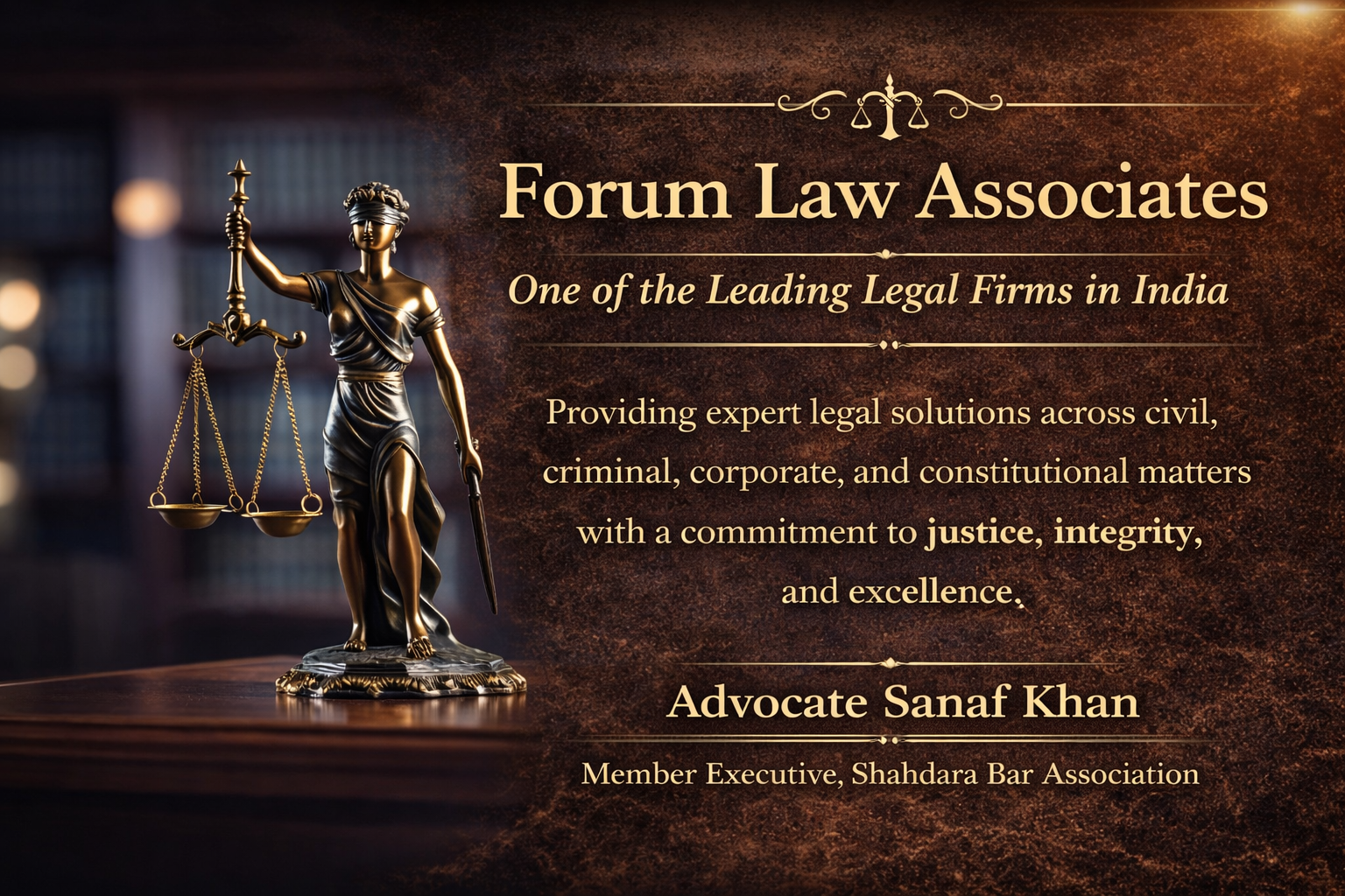 Home lady justice with forum law associates